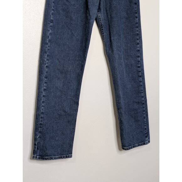 Wrangler Regular Fit Jeans Mens 32x32 Blue Straight Leg Denim Dark Wash - Picture 2 of 6